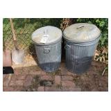 Galvanized Trash Cans