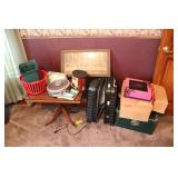 End Table, Stereo, Luggage, & Last Supper Picture