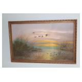 Vintage Framed Waterfowl Print