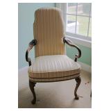 Walnut Framed Occasional Upholstered Chair