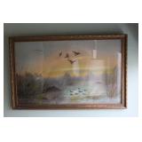 Vintage Framed Waterfowl Print