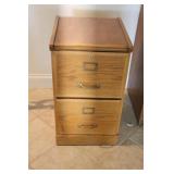 2 Drawer Wooden Filing Cabinet