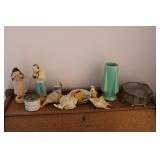 Sea Shells, Vases & Oriental Figurines