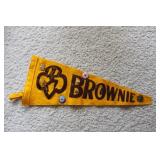 Vintage Felt Girl Scout Brownie Pennant