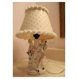 Porcelain Figural Dresser Lamp