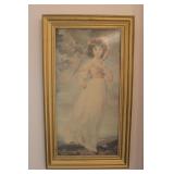 Framed Victorian Woman Print