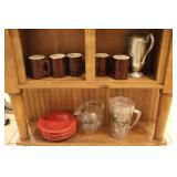 Plates, Stoneware Mugs, & Pitchers