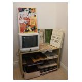 Assorted Books, Magazines & Small TV