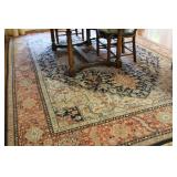 Karastand Navy Heriz 8' 8' x 12' Area Rug