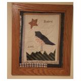 Handmade Quilt Framed Wall Hanging
