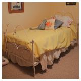 Twin Wrought-Iron Bed, Mattress & Box Springs