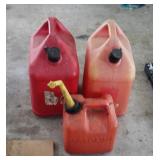 (2) 5gal Gas Containers & (1) 2gal