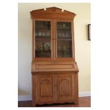 Beautiful Walnut Slant Front Cupboard/Secretary