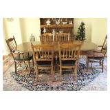 Conant Ball Co. Walnut Dining Table & Six Chairs