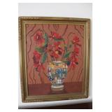 Framed Floral Painting