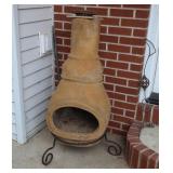 Terracotta Chiminea Outdoor Fireplace