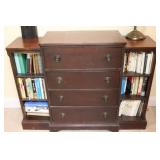Mahogany Book Case & Books