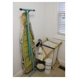 Clothes Hamper, Ironing board, & Misc.