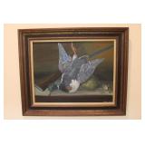 Canvas Duck Painting by Gladys Haney