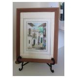 Framed Villa Print & Stand