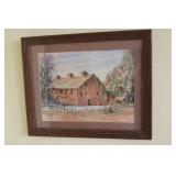 Framed Allen Watercolor