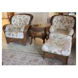 Wicker Patio Chair & Table