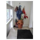 Terracatta Strawberry Planter & Umbrellas