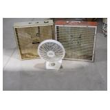 2 Box Fans & Small Oscillating Fan