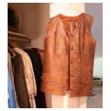Women's Leather Vest & Skirt