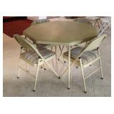 42' Octagon Card Table & 4 Chairs
