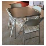 31' Card Table & 4 Chairs