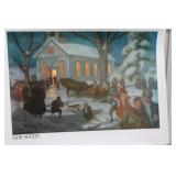 'Winter Evening' Sheaffer Pen Print