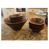 Wood Salad Bowl Set
