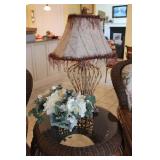 Lamp & Floral Center Piece