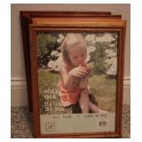 5 New 11' x 14' Solid Oak Frames