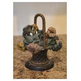 Cast Iron Flower Baquet Door Stop