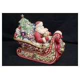 Dept. 56 Santa in Sleigh Cookie Jar