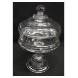Vintage Glass Compote Dish & Lid