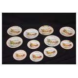 Currier & Ives (Winter Scene) Tin Litho Saucers