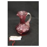 4 3/4" Pilgrims Cranberry Glass Pitcher
