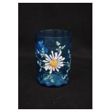 4 1/4" Aqua Blue Glass  Enamel Tumbler