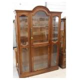 Lighted Oak China Cabinet
