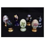 Signed Fenton Glass Eggs