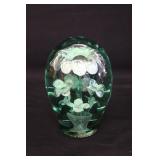 Green Glass Dump Paperweight