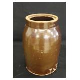 Brown Glazed Stoneware Jar