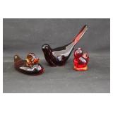 Ruby Bird Figurines