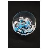 2.5" Bubble Swirl Art Glass Paperweight
