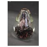 Egg-Shaped Red Wine Burgundy Paperweight