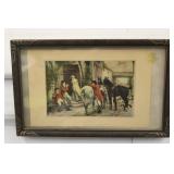 "Court Scene" Fox Hunt Lithograph Print