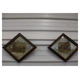 Equestrian/Fox Hunting Scene Diamond Shaped Prints